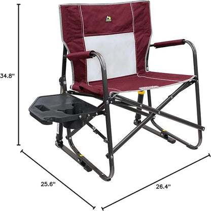 Portable Folding Rocking Chair, with Side Table