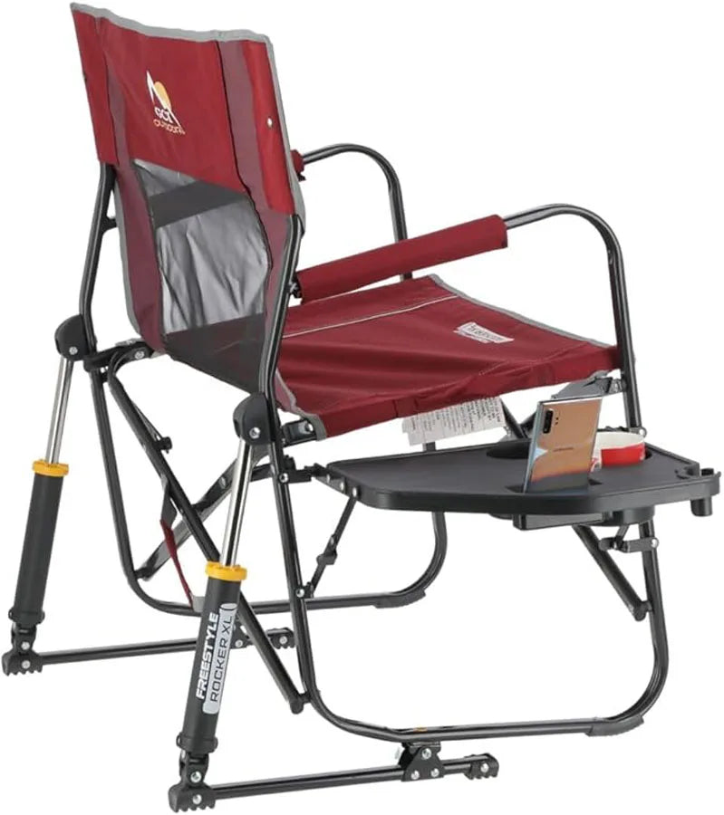 Portable Folding Rocking Chair, with Side Table