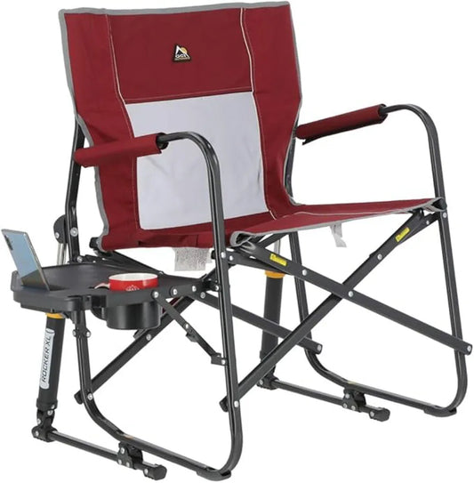 Portable Folding Rocking Chair, with Side Table