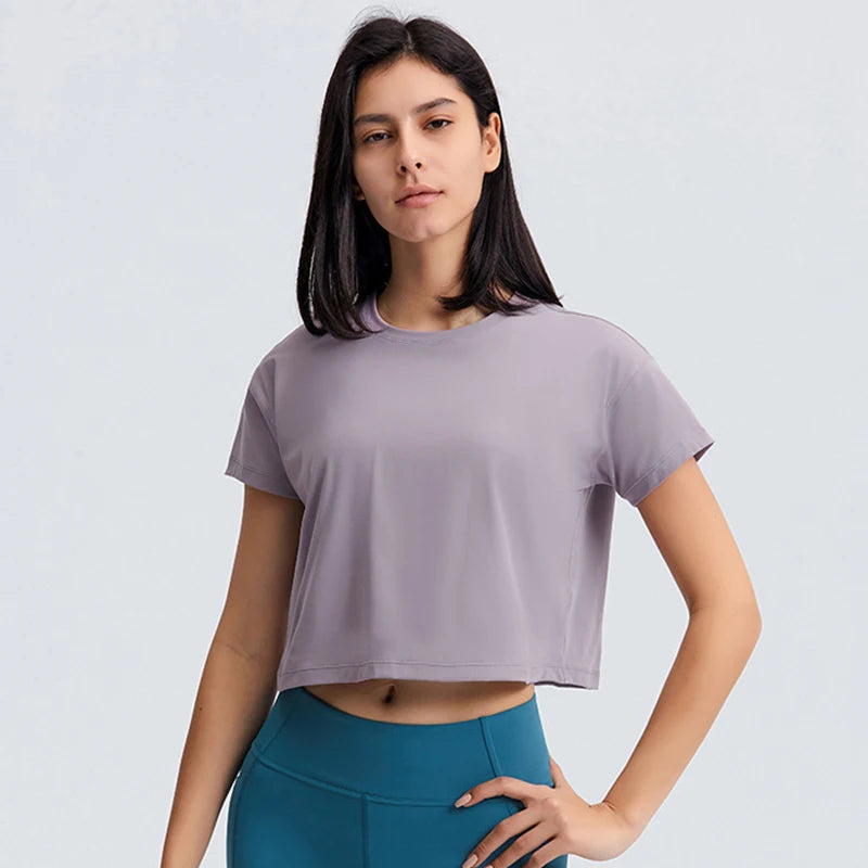 Women's Crop Top Running Shirts