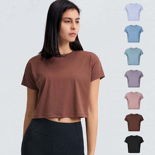 Women's Crop Top Running Shirts