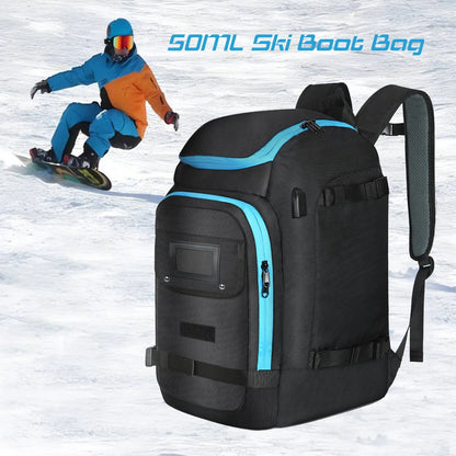 Waterproof 50L Ski and Snowboard Boot Backpack