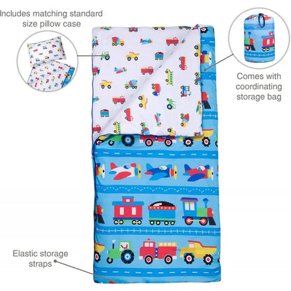 Kid's Microfiber Sleeping Bag, with Pillow Case