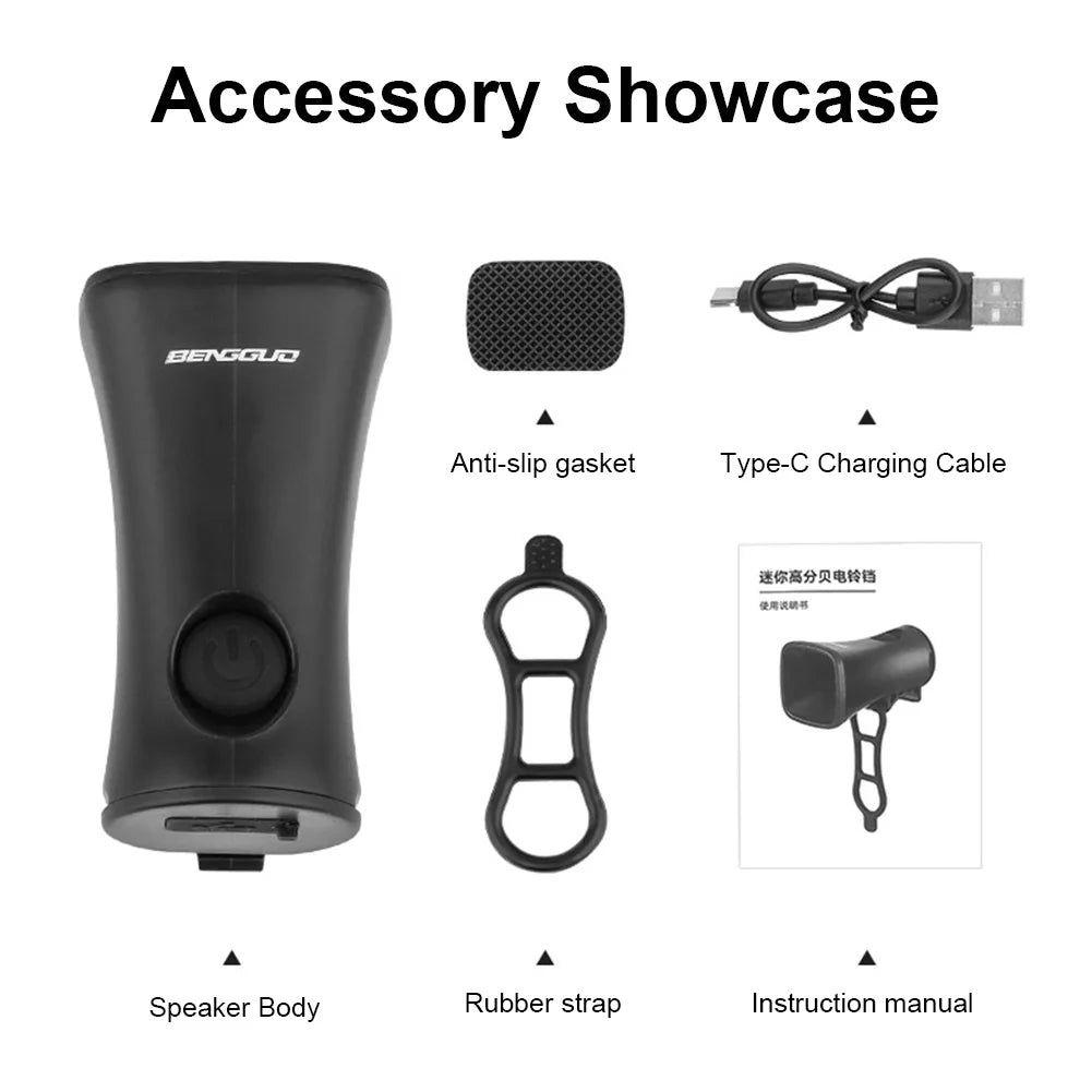 120 dB Removable Bike Horn, USB rechage