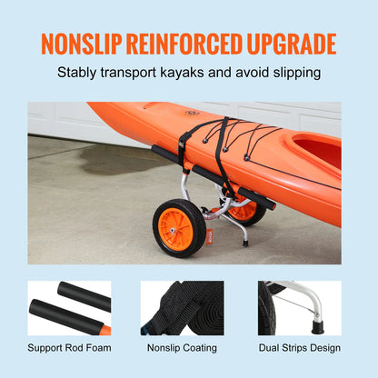 Adjustable Width Kayak Cart, 450 lb max load