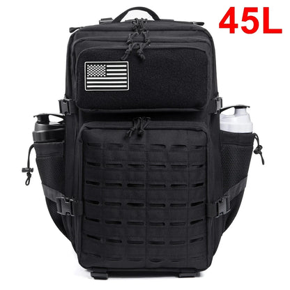 Men's & Women's 25L or 45L Tactical Backpack with Bottle Holders