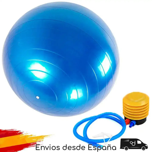 Blue 65cm Yoga Pilates Ball with Pump