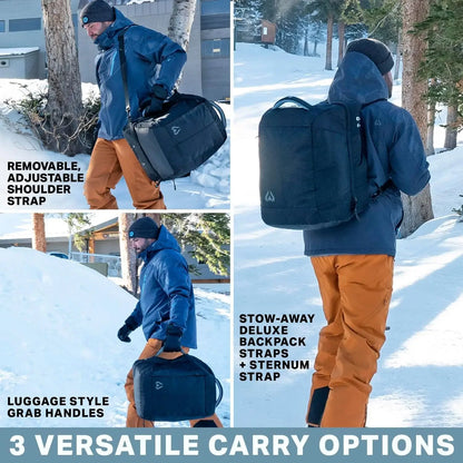 Durable Waterproof Travel Ski & Snowboard Boot Bag Backpack