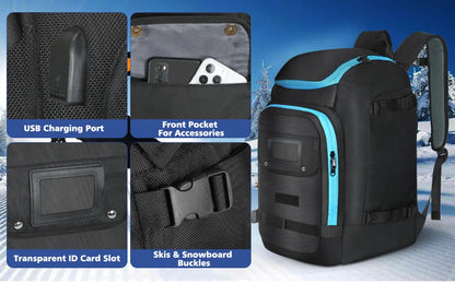 Waterproof 50L Ski and Snowboard Boot Backpack