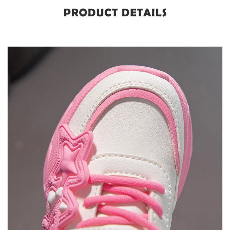 Girl's Fashion Leather Sneakers