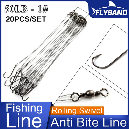 Steel Wire Leader Line with #1 Hook