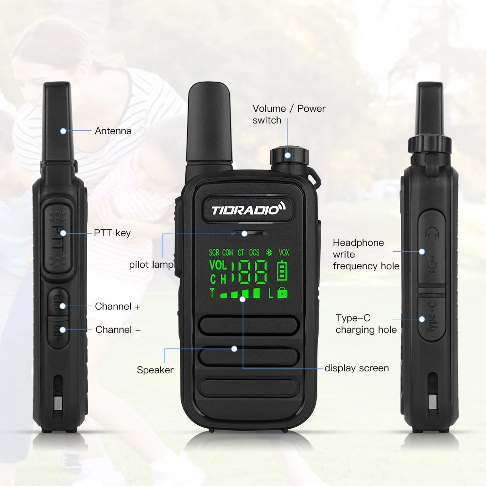 TIDRADIO Mini Walkie Talkie