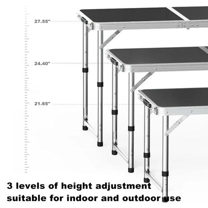 Ultralight Adjustable Height Folding Camp Table