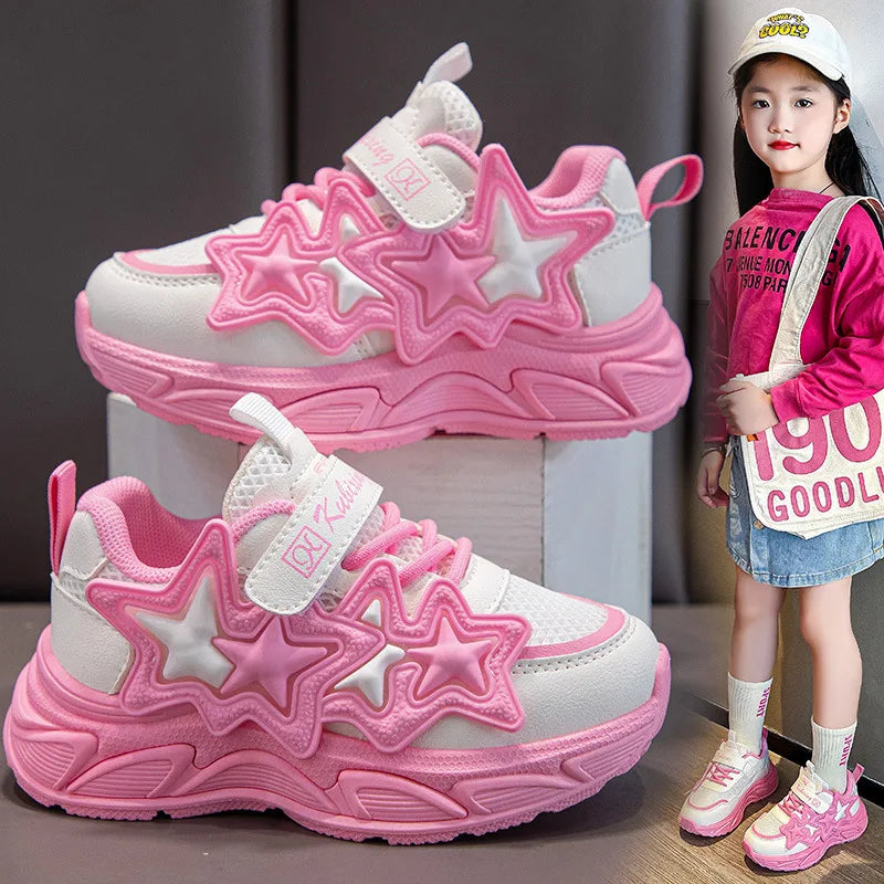 Girl's Fashion Leather Sneakers