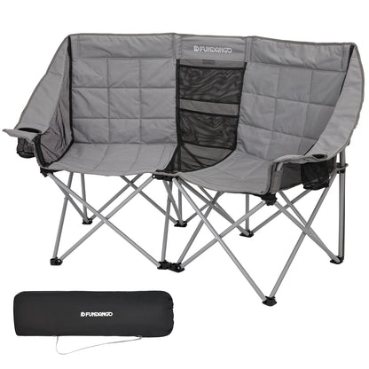 Oversize Double Camping Chair with Padded Armrests