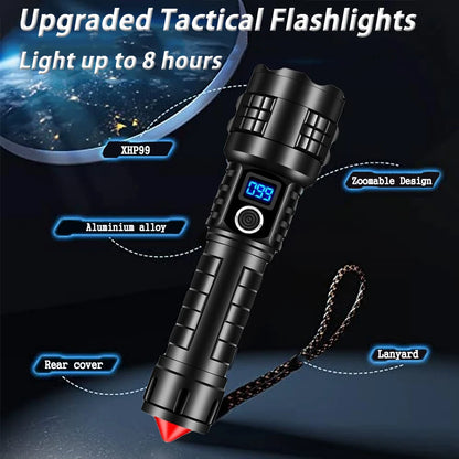 Rechargeable LED High Lumen Flashlight for Emergencies, Camping