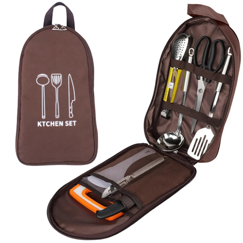 8 pc Stainless Steel Cooking Utensil Set