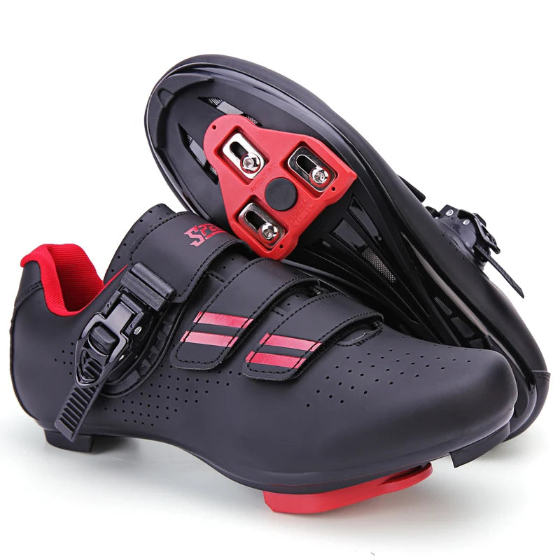 Men's Cycling Shoes with Look Delta Cleats, compatible with Peloton Indoor Bicycle Pedals