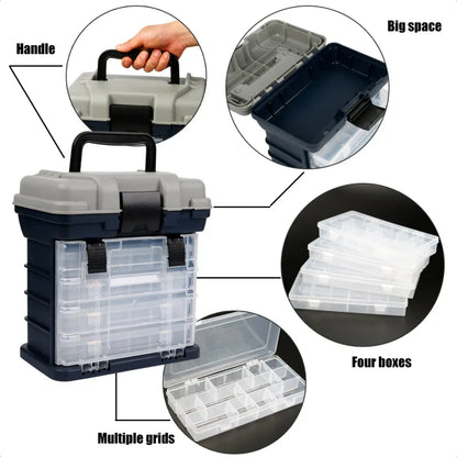 4 Layer Tackle Box with Handle