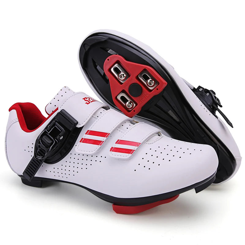 Men's Cycling Shoes with Look Delta Cleats, compatible with Peloton Indoor Bicycle Pedals