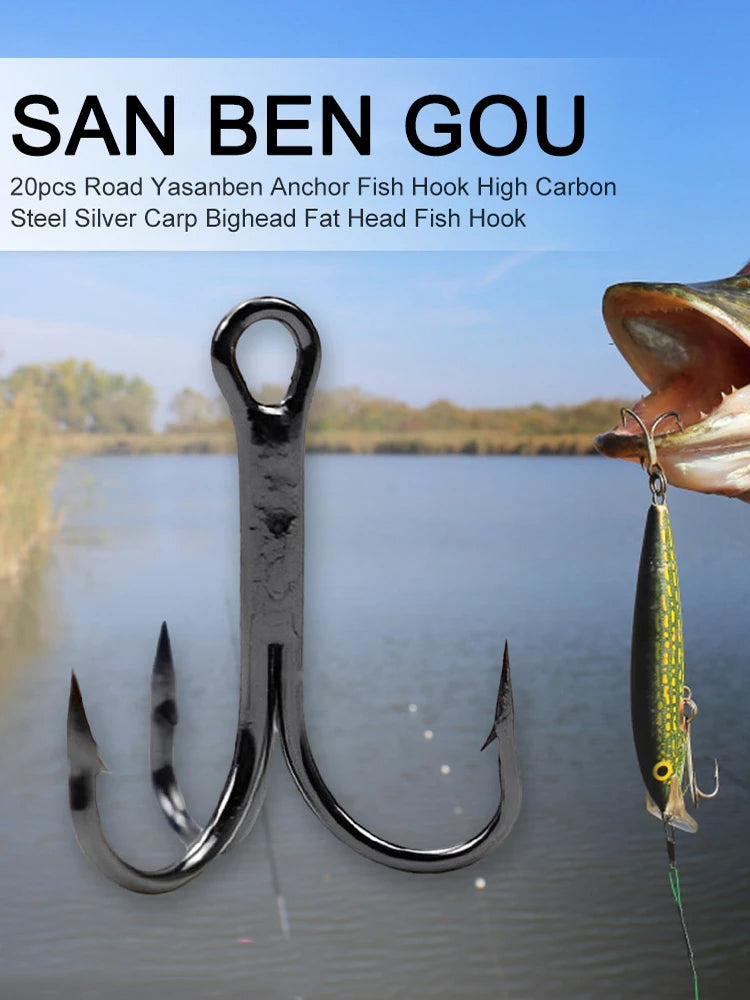 Carbon Steel Triple Fish Hook