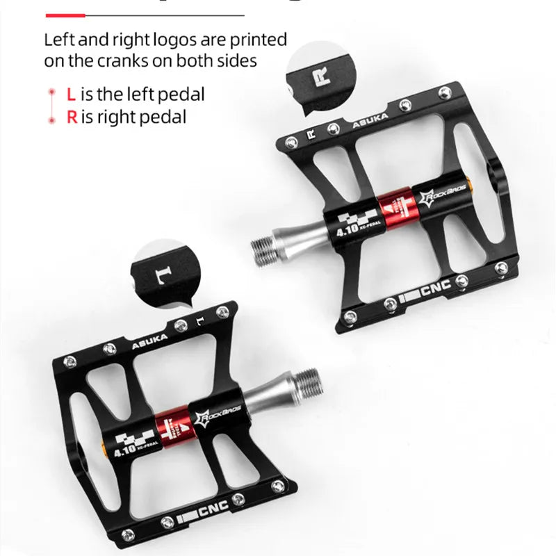 Ultralight Aluminum Mountain Bike Pedals, Chrome Moly Bearings