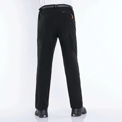 Men's Fleece Hiking Pants, Waterproof, Windproof