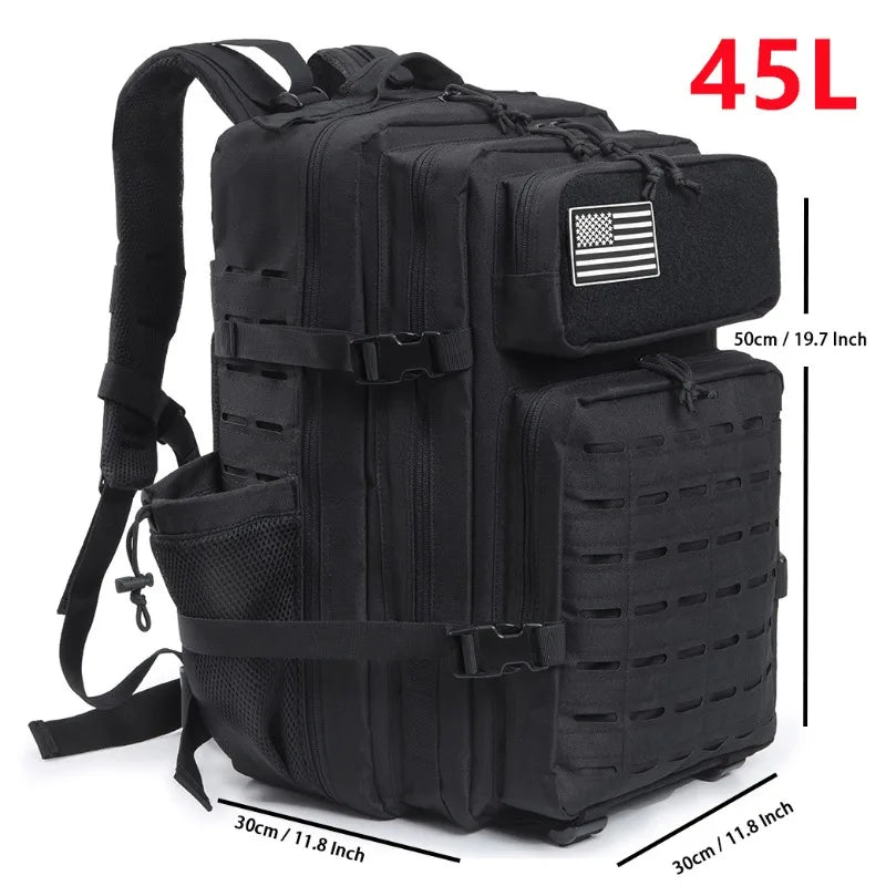 Men's & Women's 25L or 45L Tactical Backpack with Bottle Holders