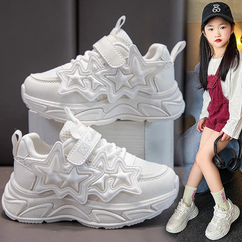 Girl's Fashion Leather Sneakers