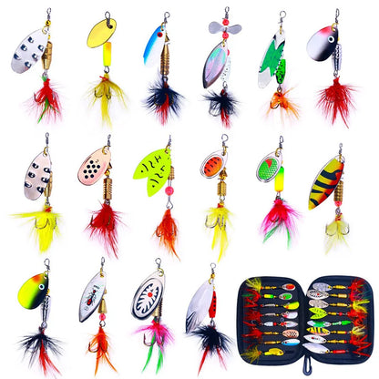 Metal Spinner Lures for Bass, Trout and Salmon