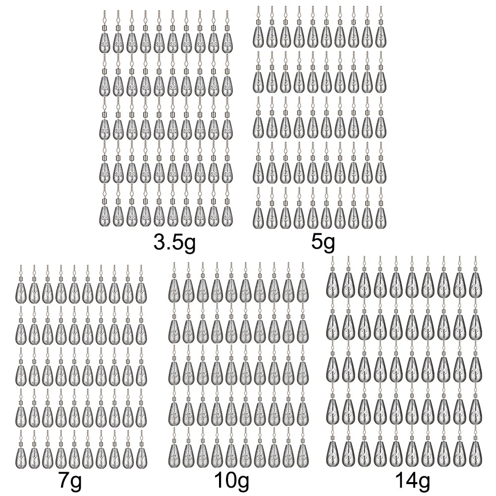 Quick Release Rotating Teardrop Sinkers