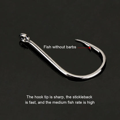 Carbon Steel Barbed Jig Hook Set