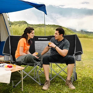 Oversize Double Camping Chair with Padded Armrests