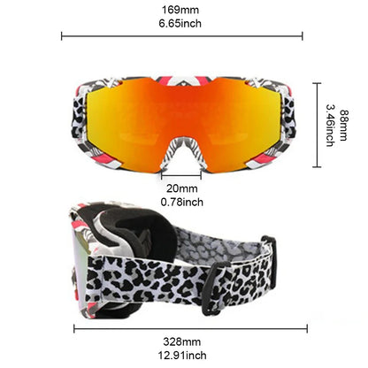 Anti-fog, Anti-glare Ski and Snowboard Goggles