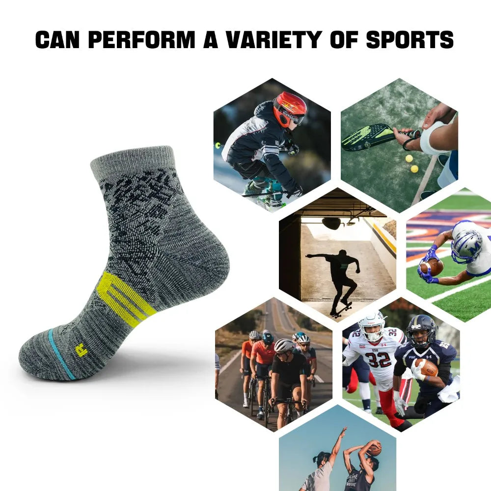 6 Pair Women's Mid-height Moisture Wicking Athletic Socks