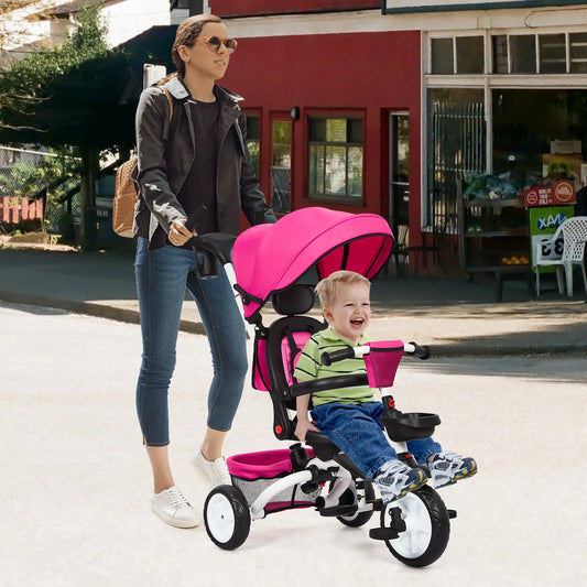 Folding Toddler Tricycle with Removable Handle