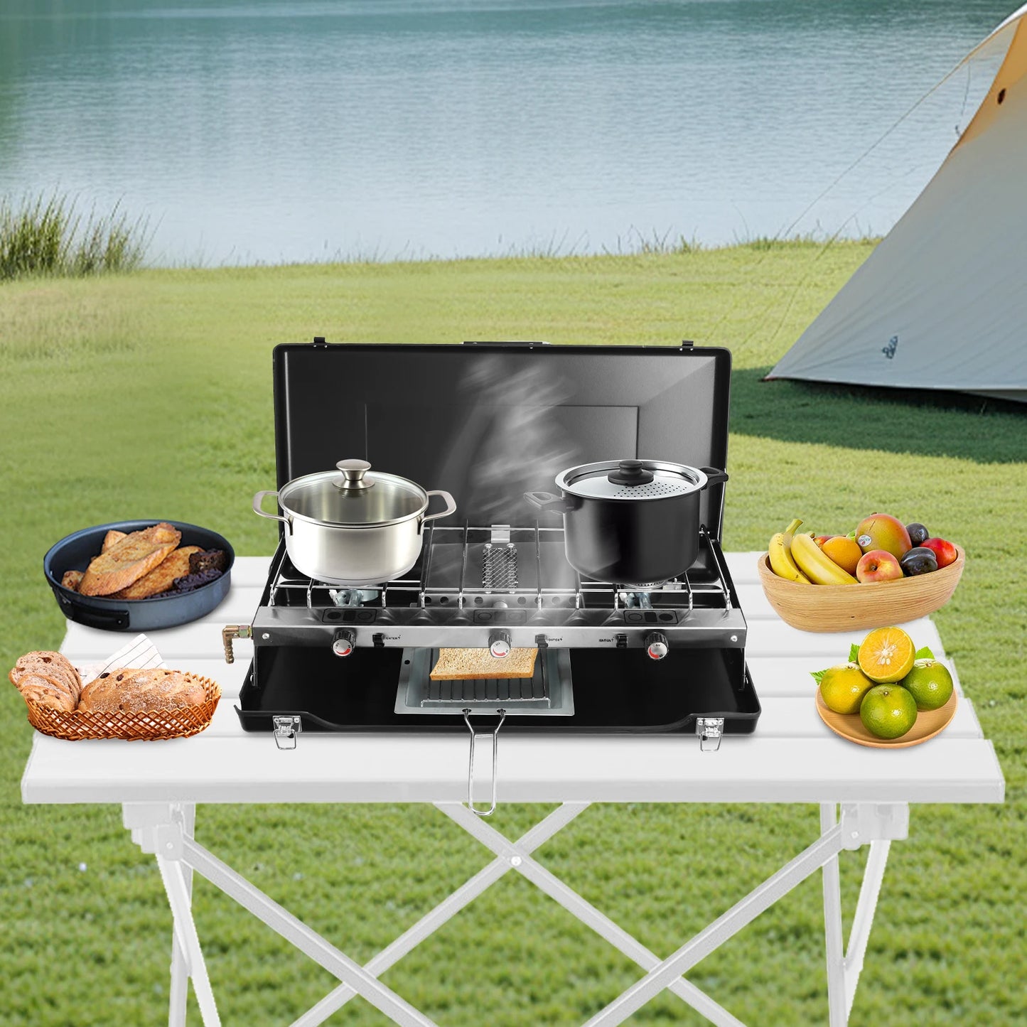 High Power 3 Burner Portable Grill