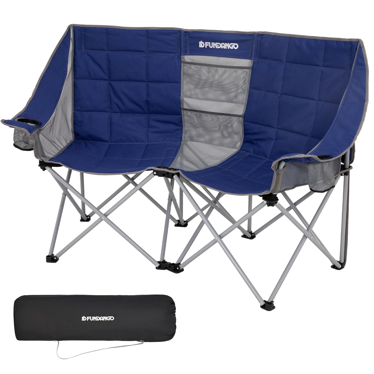 Oversize Double Camping Chair with Padded Armrests