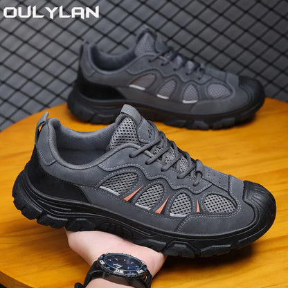 Men's Breathable Hiking Shoes with Toe Protection