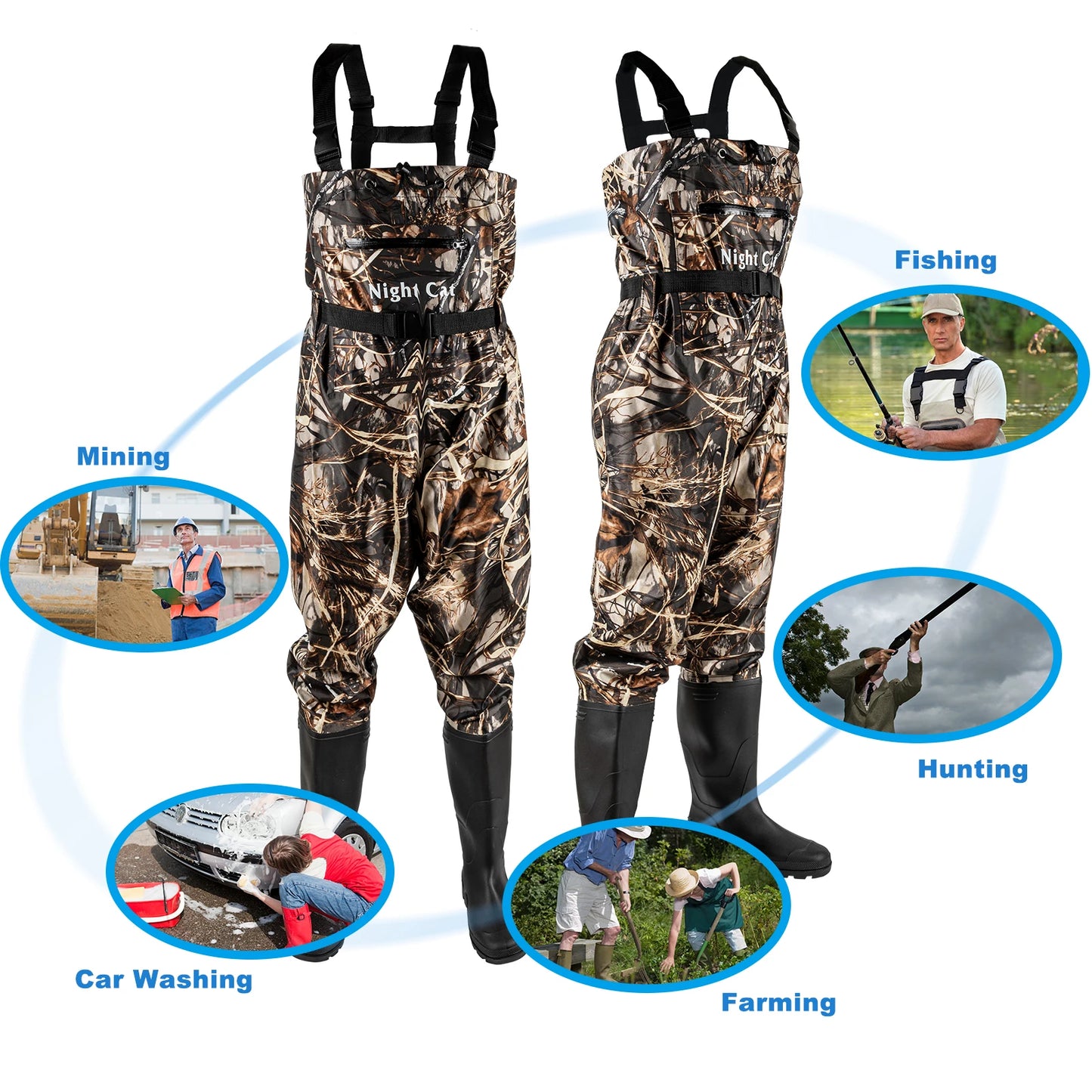 Waterproof Chest Waders with Boots