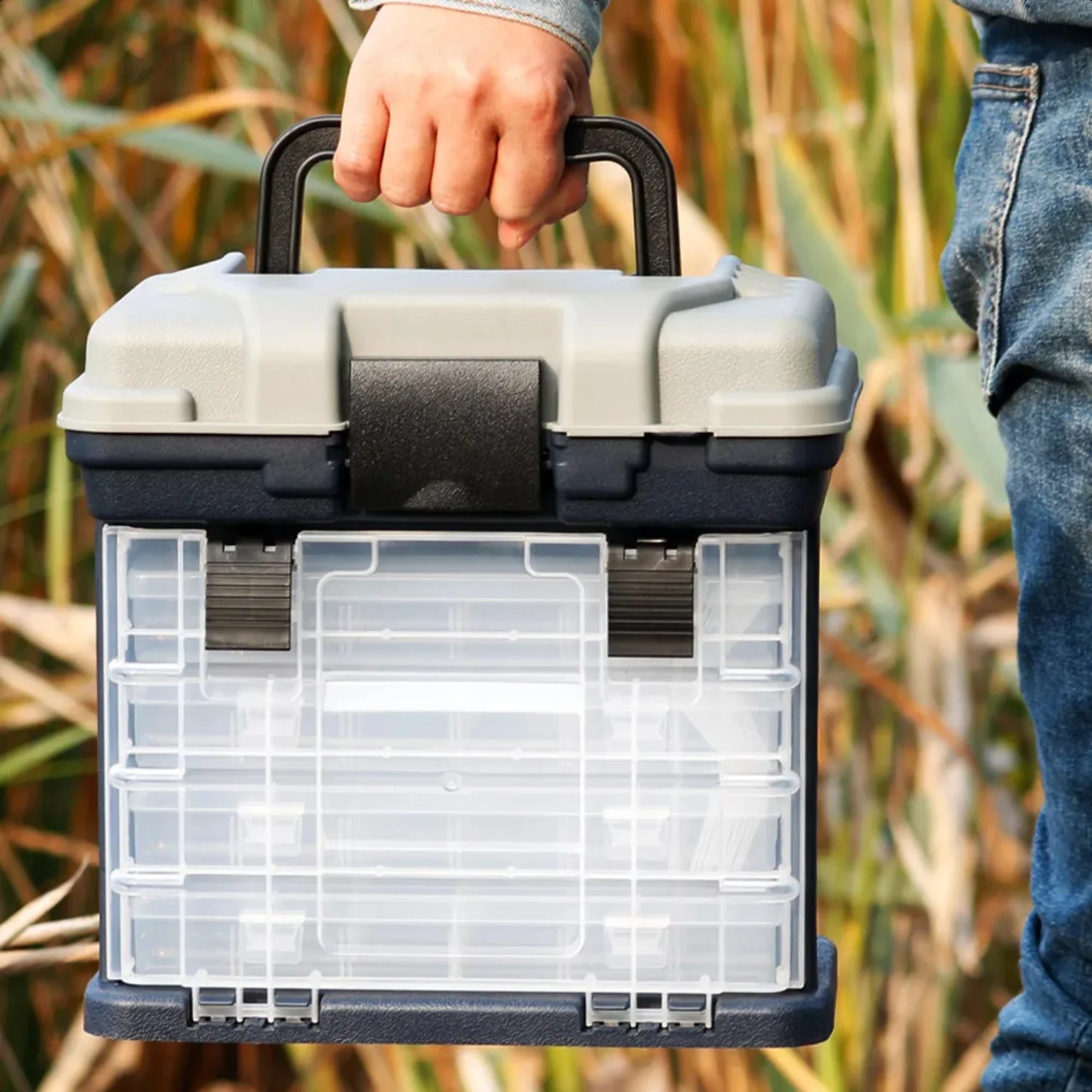 4 Layer Tackle Box with Handle