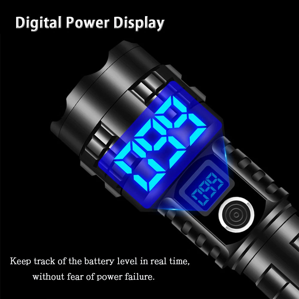 Rechargeable LED High Lumen Flashlight for Emergencies, Camping