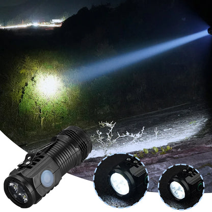 Waterproof Multi-function LED Flashlight, USB rechargeable