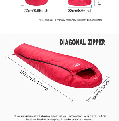 kamperbox Sleeping Bag Winter Sleeping Bag Ultralight Equipment CW1100 Washable