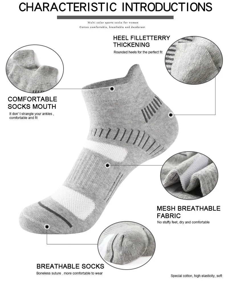 5 Pack Men's Moisture-wicking Sports Socks