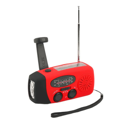 Emergency Solar Hand Crank Dynamo AM/FM/WB Weather Radio with LED Flashlight and Charger