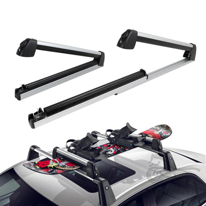 Ski And Snowboard Car Roof Rack, Aluminum