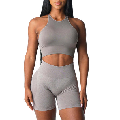 Women's Solid Color Seamless Sports Bra