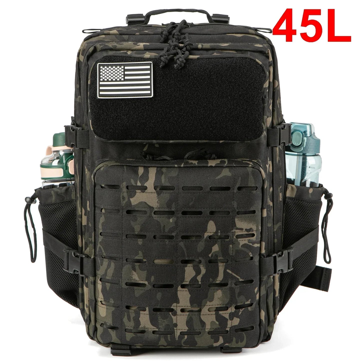 Men's & Women's 25L or 45L Tactical Backpack with Bottle Holders