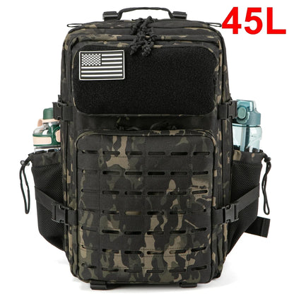 Men's & Women's 25L or 45L Tactical Backpack with Bottle Holders